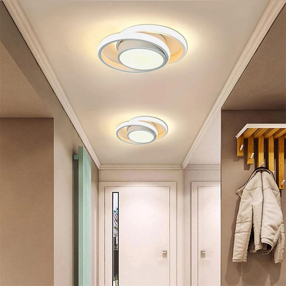 Modern Led Ceiling Lights, Small Led Close to Ceiling Light Fixture 32W Round LED Ceiling Lamp for Bedroom Hallway Aisle Corridor Light Lighting — view 3