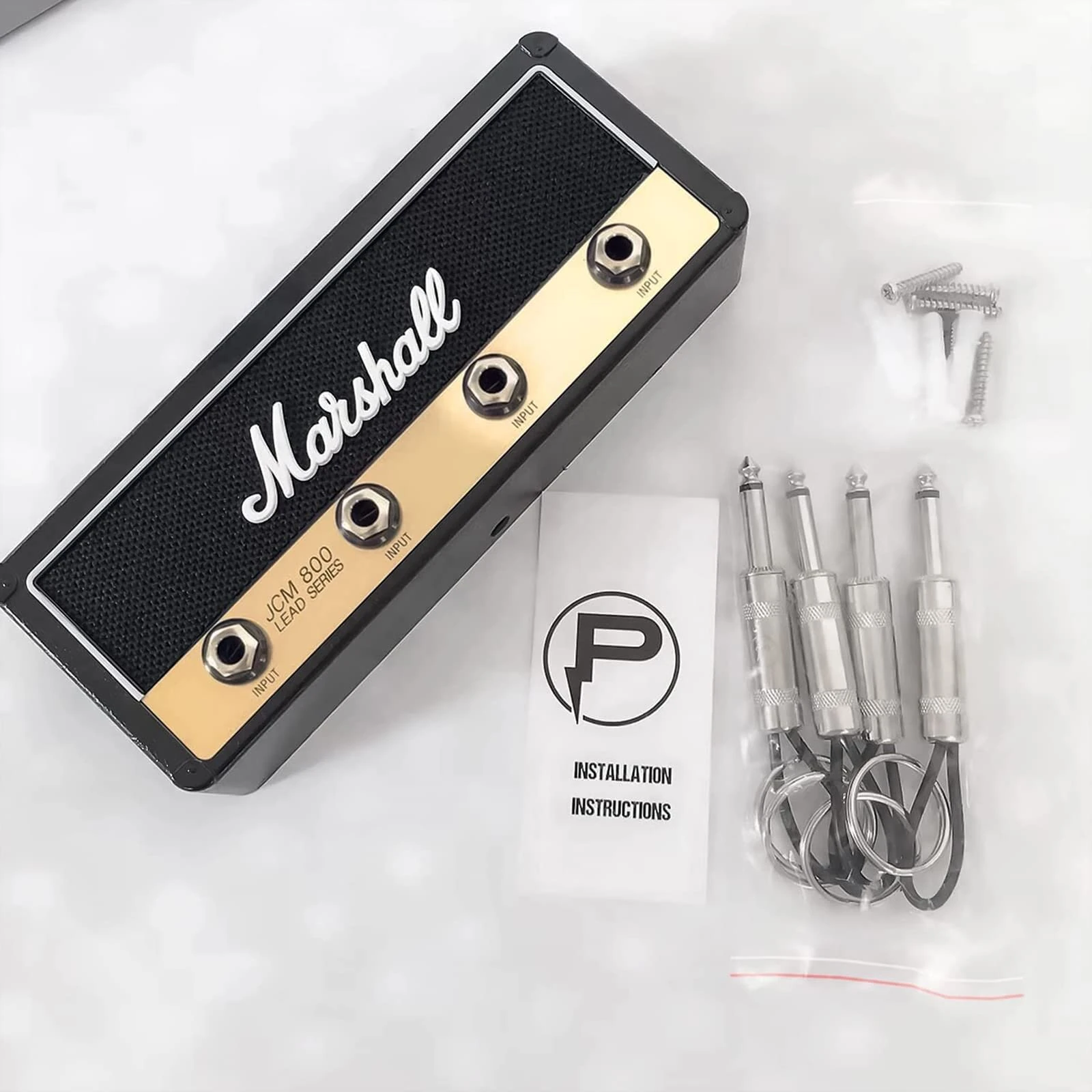 Modern Melody Music Note Key Holder Storage Box Rack Wall Mounted Key Holder Guitar Keyring Hook Holder with 4 Guitar Plugs — view 7