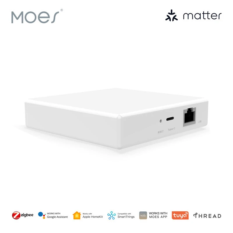 Moes Matter Smart Zigbe Home Bridge Matter Wired Gateway Hub Support Voice Control Via Alexa Google Siri Homekit Smartthings — MoesHouse