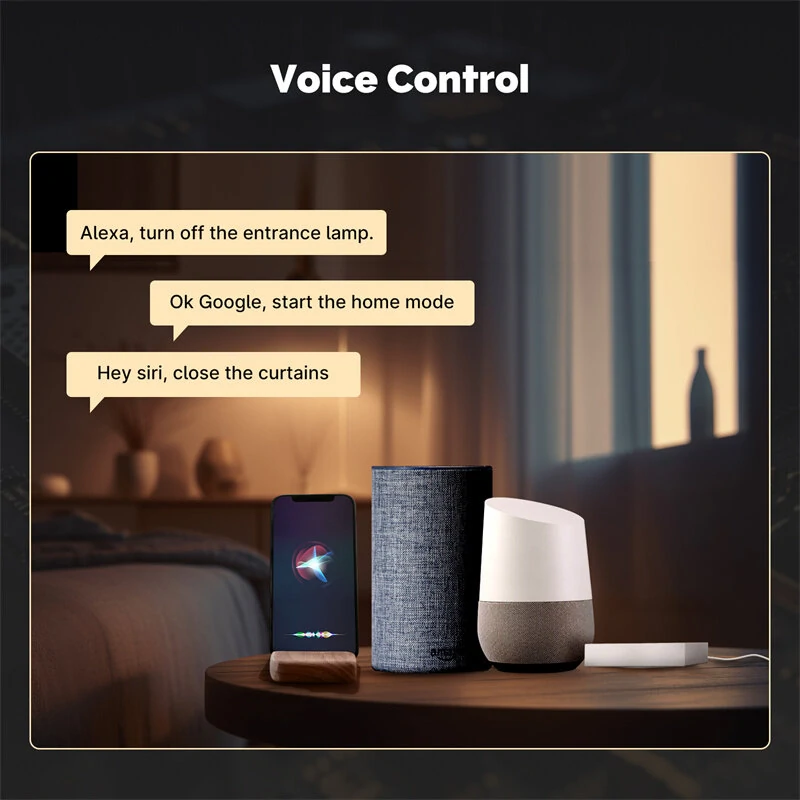Moes Matter Smart Zigbe Home Bridge Matter Wired Gateway Hub Support Voice Control Via Alexa Google Siri Homekit Smartthings — view 5