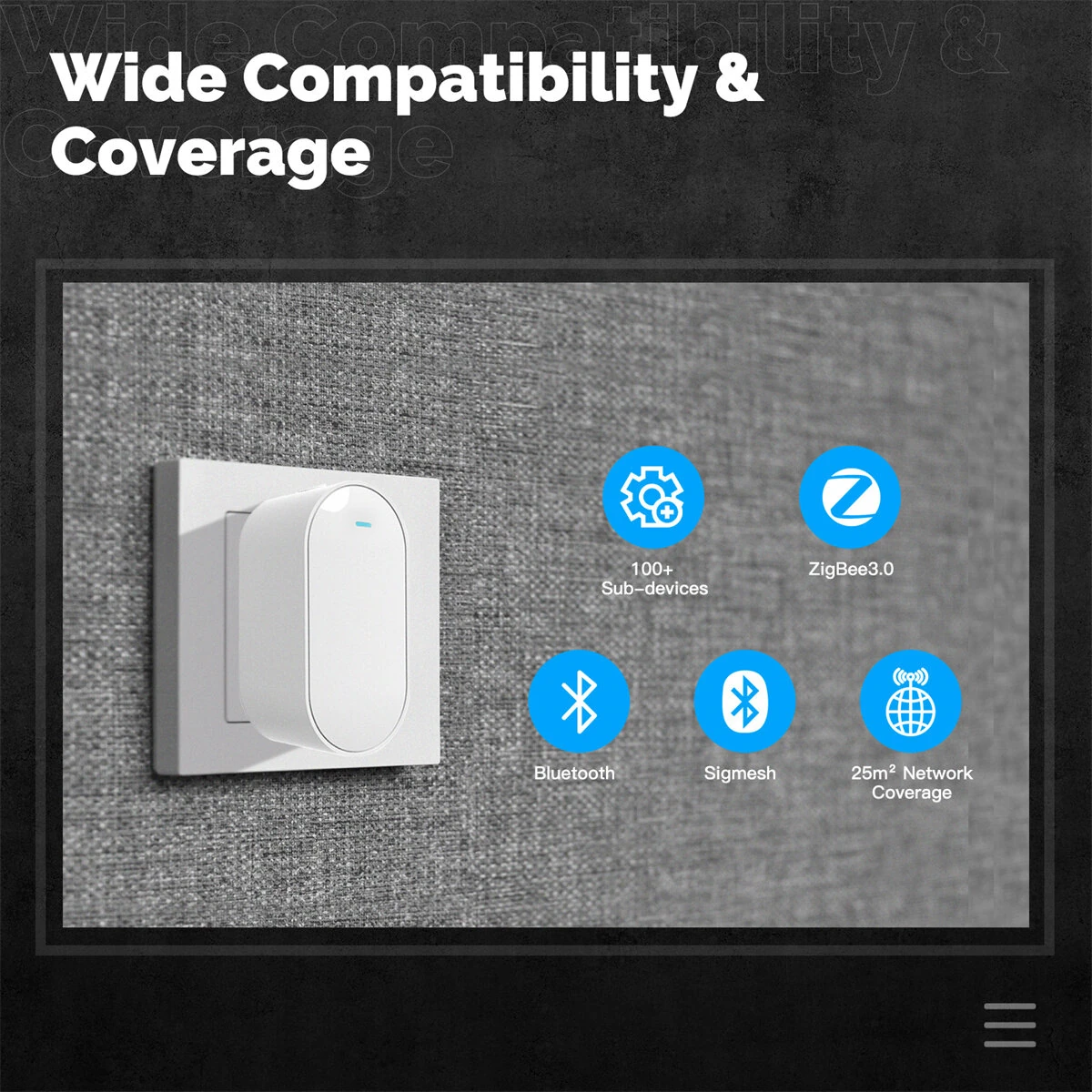 MOES Tuya Multi-mode ZigBe Bluetooth BLE Mesh Socket Gateway Smart Hub Allow 100+ Sub-devices App Remote Control — view 3
