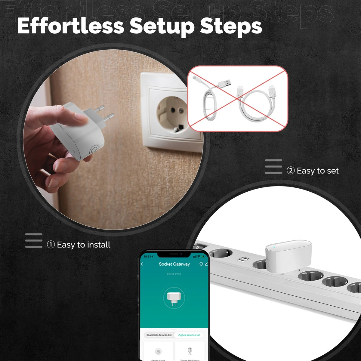 MOES Tuya Multi-mode ZigBe Bluetooth BLE Mesh Socket Gateway Smart Hub Allow 100+ Sub-devices App Remote Control — view 4