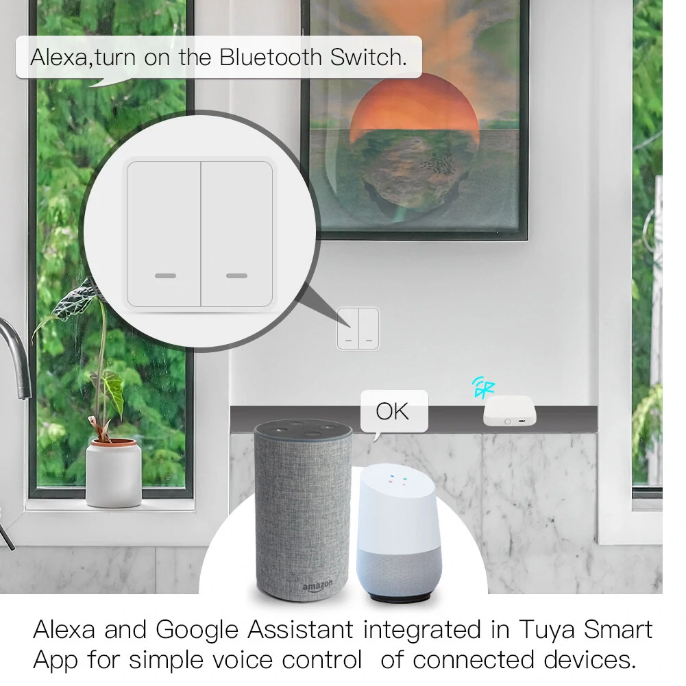 MOES Tuya Wireless Gateway Hub Wired Multi-mode Bridge Bluetooth Remote Controller Mesh Gateway Smart Life APP Alexa Google Home — view 5