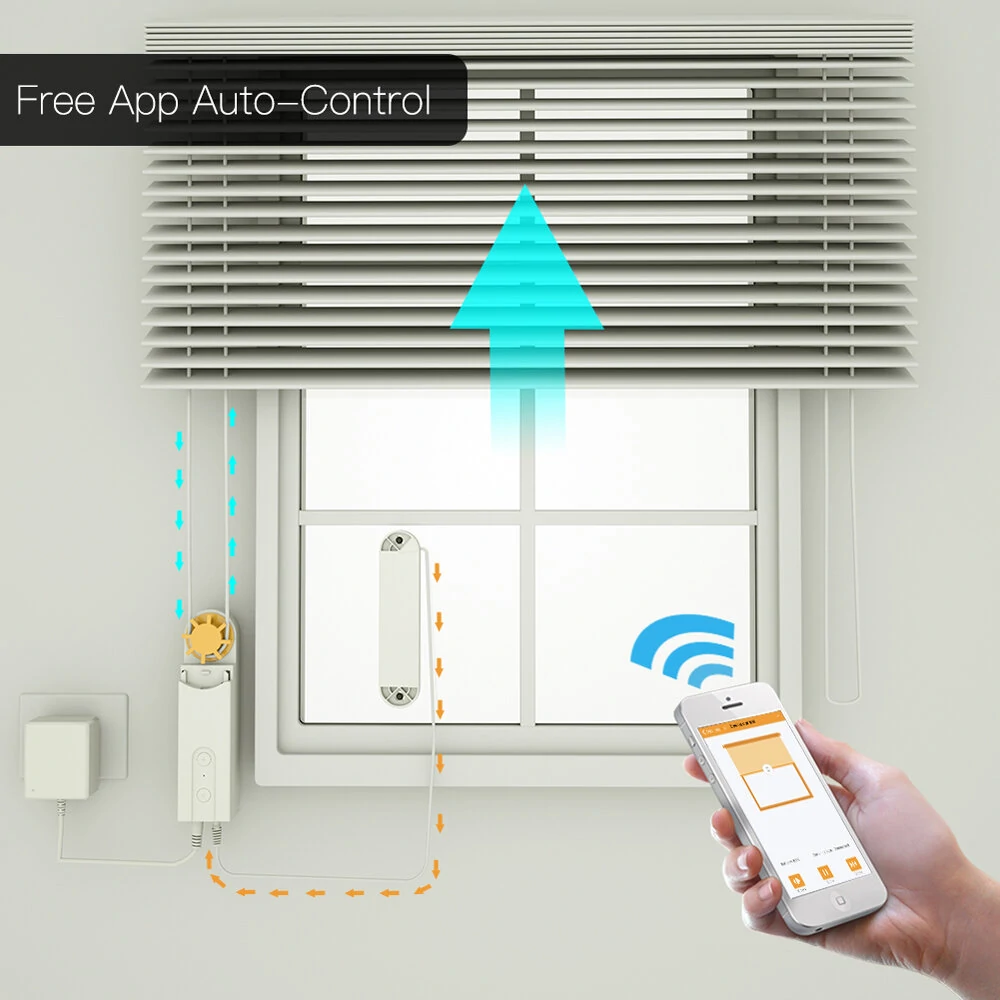 Moeshouse CM-LS DIY Smart Motorized Chain Roller Blinds Curtain Shade Shutter Dr — view 4