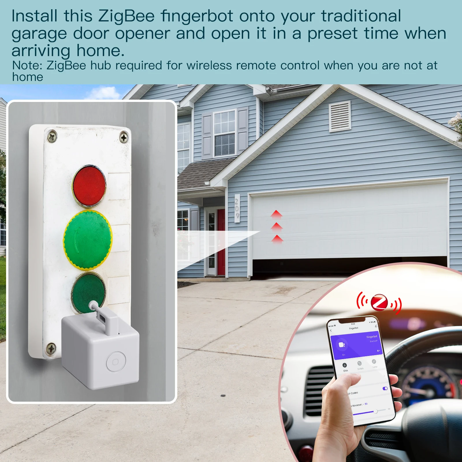 MoesHouse Tuya Fingerbot Button Pusher Zigbee3.0 Finger Robot App Remote Control Automatic Switch Voice Control with Alexa Google Home — view 6