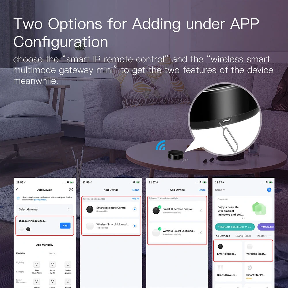 MoesHouse Tuya ZIGBE bluetooth Multimode Gateway Smart WiFi IR Controller APP Wireless Control Smart Home Assisted with Alexa Google — view 4