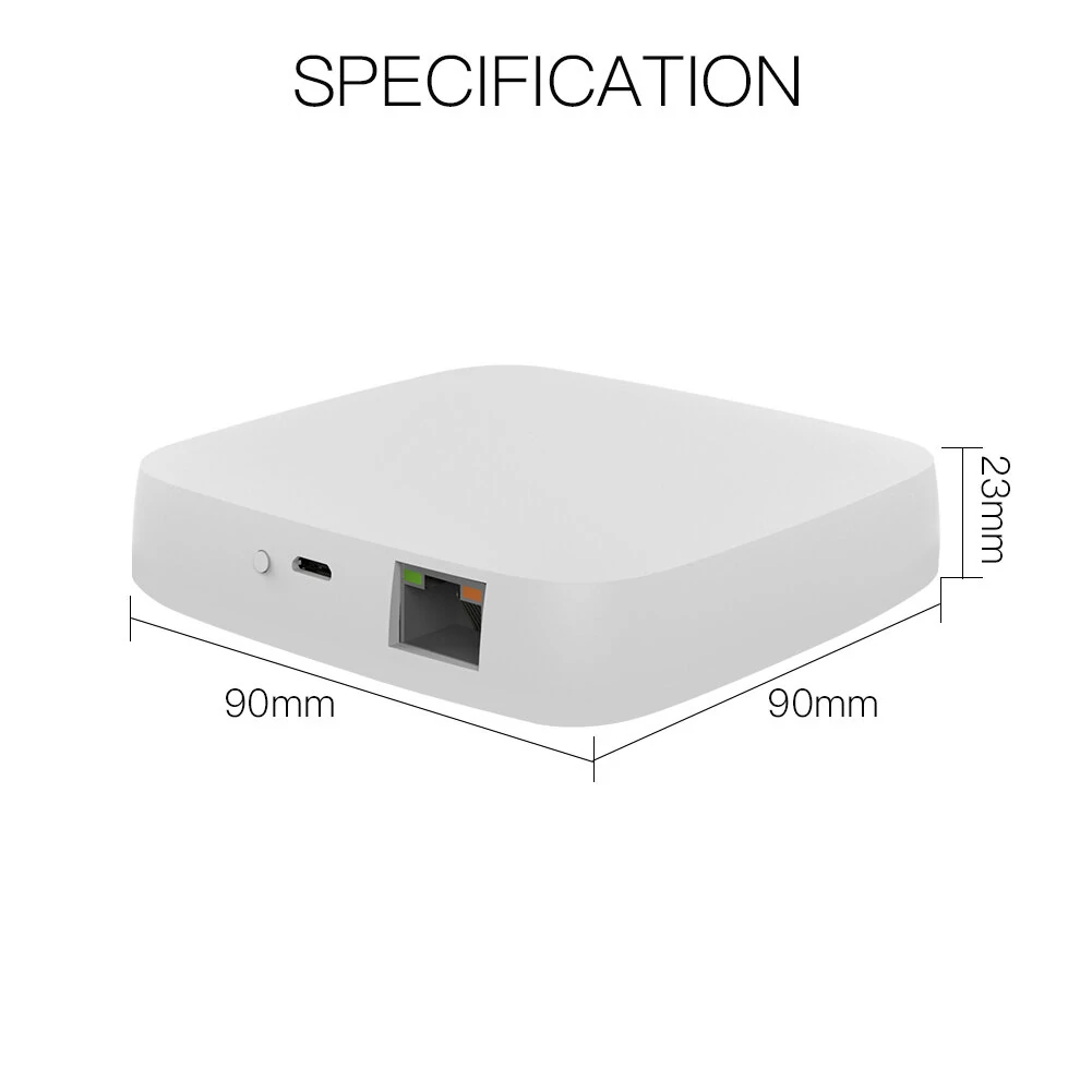 MoesHouse ZB-HUB Wired Tuya ZigBee3.0 Smart Gateway Hub Work with Tuya Smart App Voice Control via Alexa Google Home — view 2