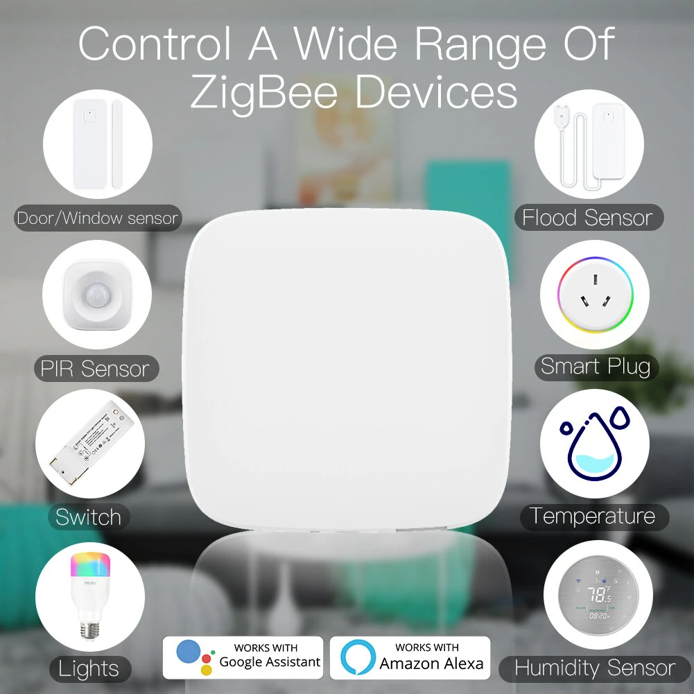MoesHouse ZB-HUB Wired Tuya ZigBee3.0 Smart Gateway Hub Work with Tuya Smart App Voice Control via Alexa Google Home — view 4
