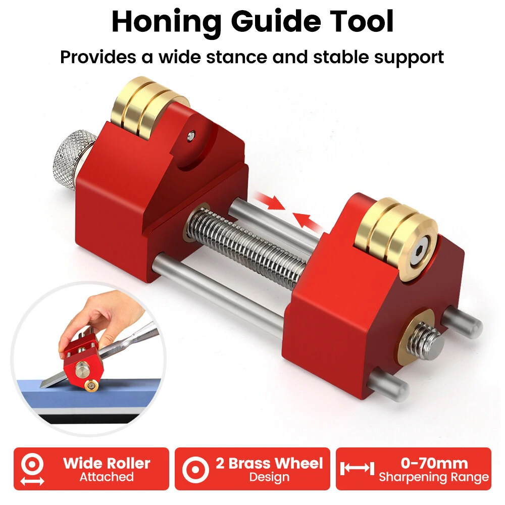 Mohoo Sharpening System Honing Guide Sharpening Holder Angle Fixture Angle Gauge for Woodworking Chisel — view 4