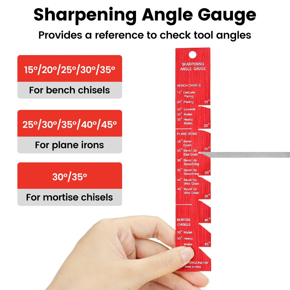 Mohoo Sharpening System Honing Guide Sharpening Holder Angle Fixture Angle Gauge for Woodworking Chisel — view 5