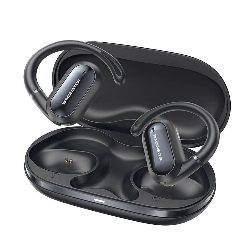 Monster AC322 TWS Earbuds Wireless bluetooth 5.4 Earphone 14.2mm Speaker ENC Call Noise Cancelling 36H Playback IPX5 Waterproof Earhooks Sports Headphones — MONSTER