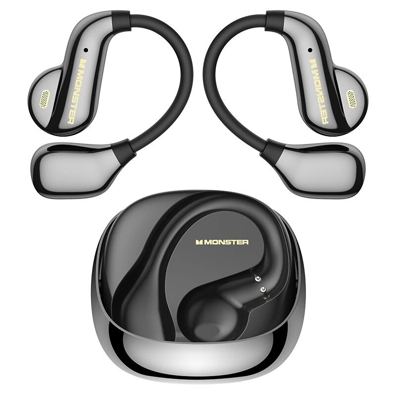 Monster AC390 TWS Earbuds Wireless bluetooth 6.0 Earphone 13mm PU Titanium Composite Diaphragm IPX5 Waterproof Touch Control Earhooks Sports Headphones — Monster