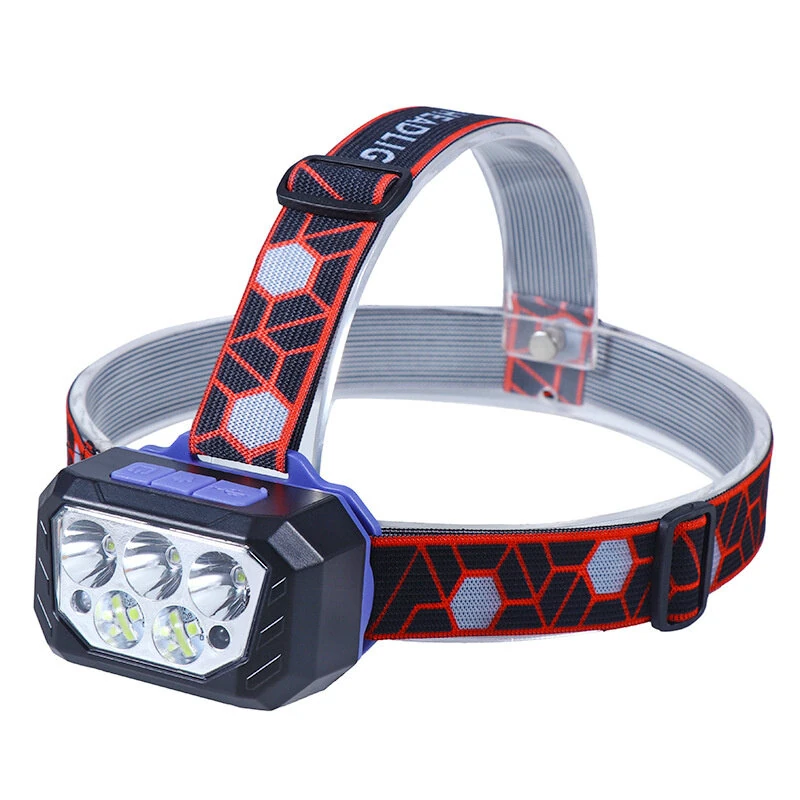 Motion Sensor Powerful LED Headlamp 5 Led Strong Light Rechageable Headlight Fishing Camping Outdoor Head Lamp Work Flashlight