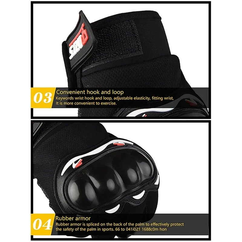 Motorcycle Gloves Breathable Full Finger Racing Hard Shell Gloves Outdoor Sports Protection Riding Cross Dirt Bike Gloves — view 3