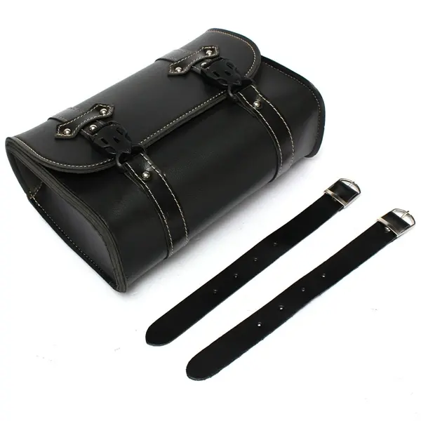 Motorcycle Saddle Leather Bag Storage Tool Pouch — view 3