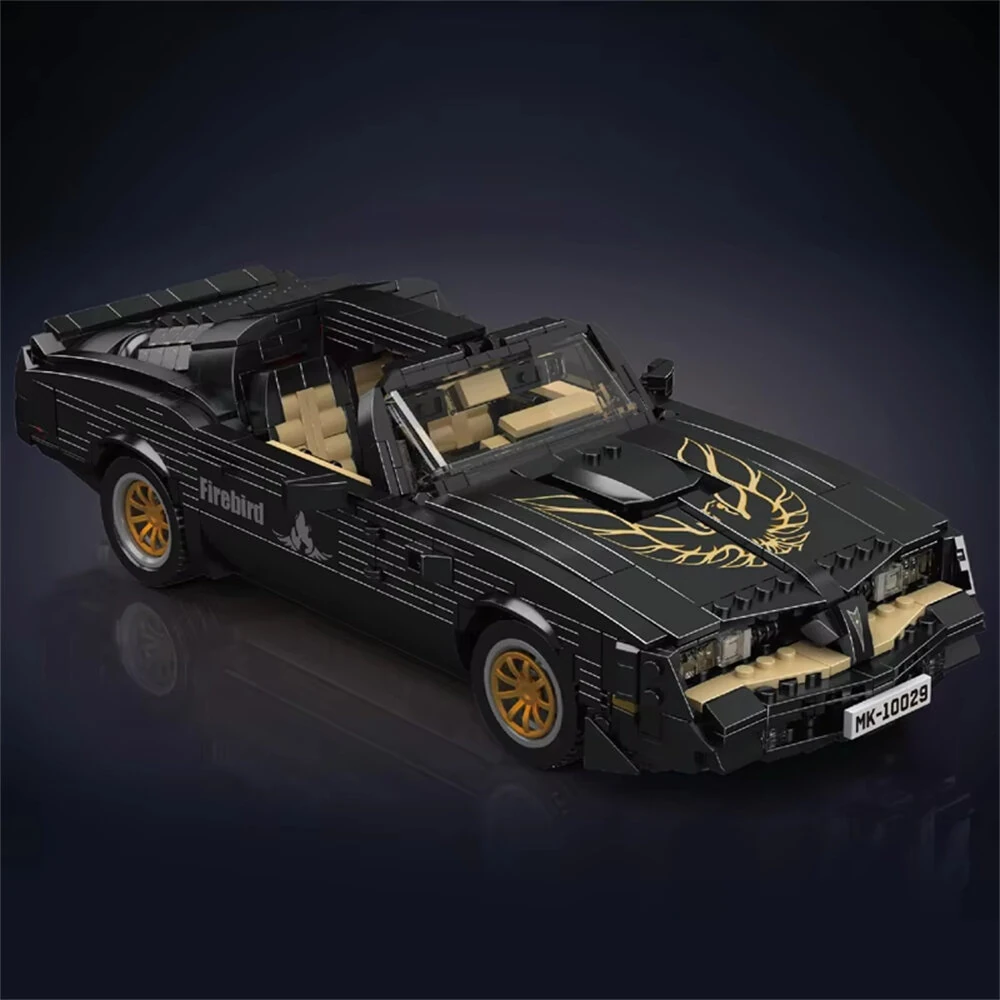 Mould King 10029 1 /16 Scale The MOC Firebird Building Block Assembly 70s Convertible Vintage Car Model Brick Set 1557PCS Kids Christmas Gift — view 3