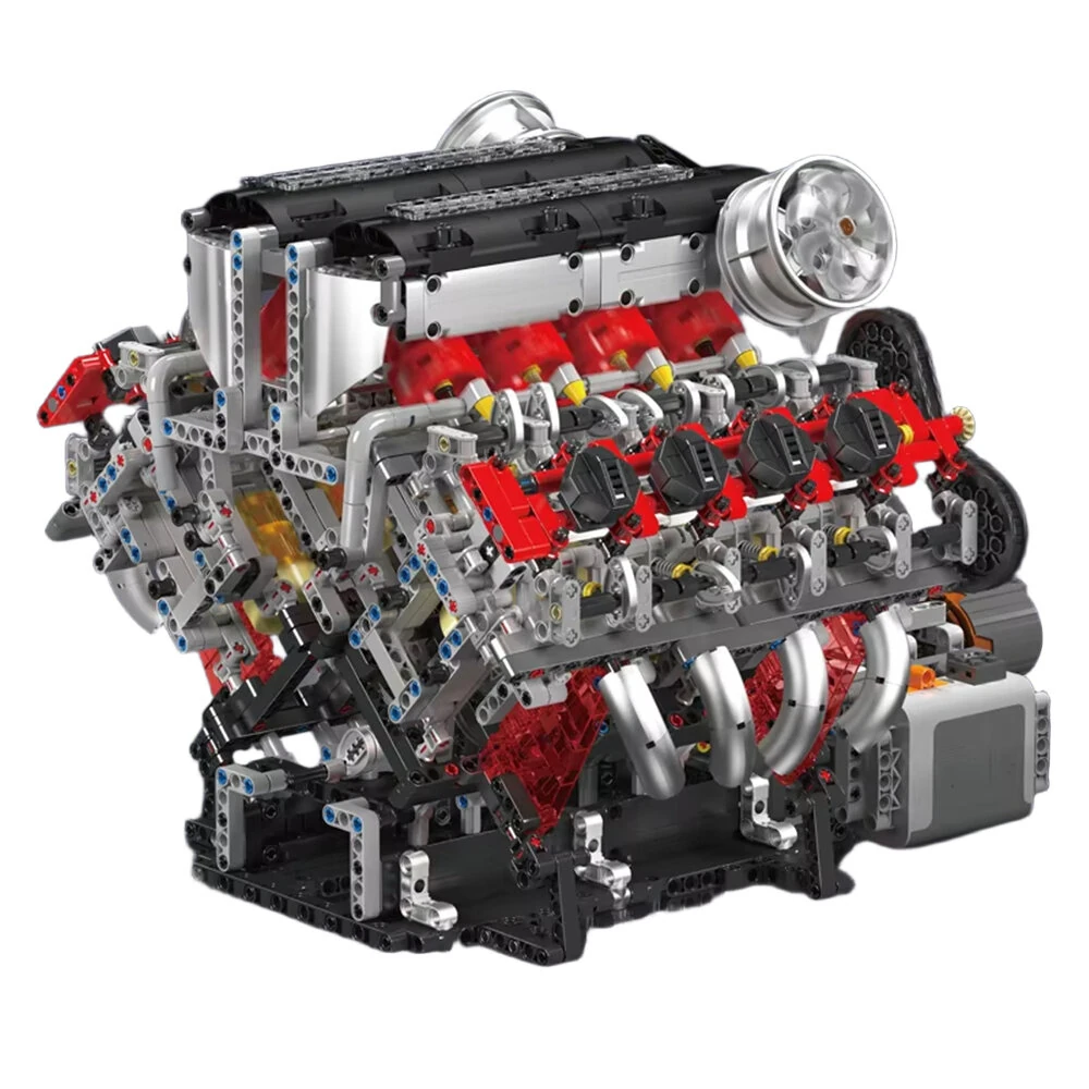 Mould King 10130 Technical Car Building Block Motorized F488 Supercar V-type 8 Cylinder V8 Engine Model Brick Assembly Kit 2718+PCS Excellent STEAM Science Education Discovery Toys Children Gifts — view 2