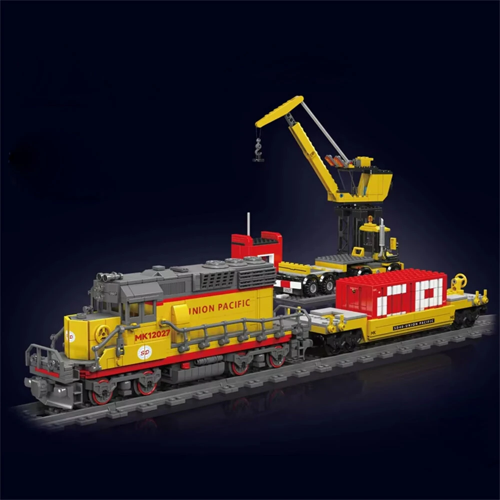 Mould King 12027 Technical Train Remote Control EMD SD40-2 Diesel Locomotive Model Building Block Assembly Kit Car Brick Kids Toys — view 3