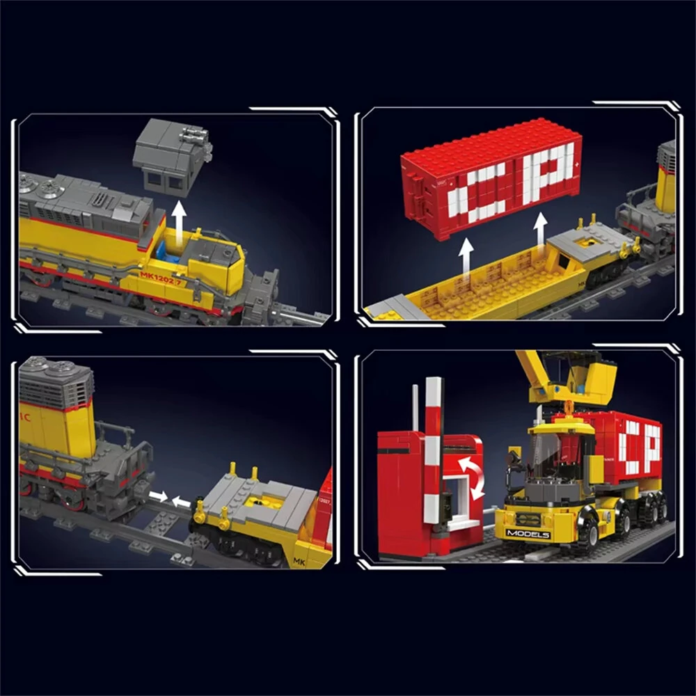 Mould King 12027 Technical Train Remote Control EMD SD40-2 Diesel Locomotive Model Building Block Assembly Kit Car Brick Kids Toys — view 5