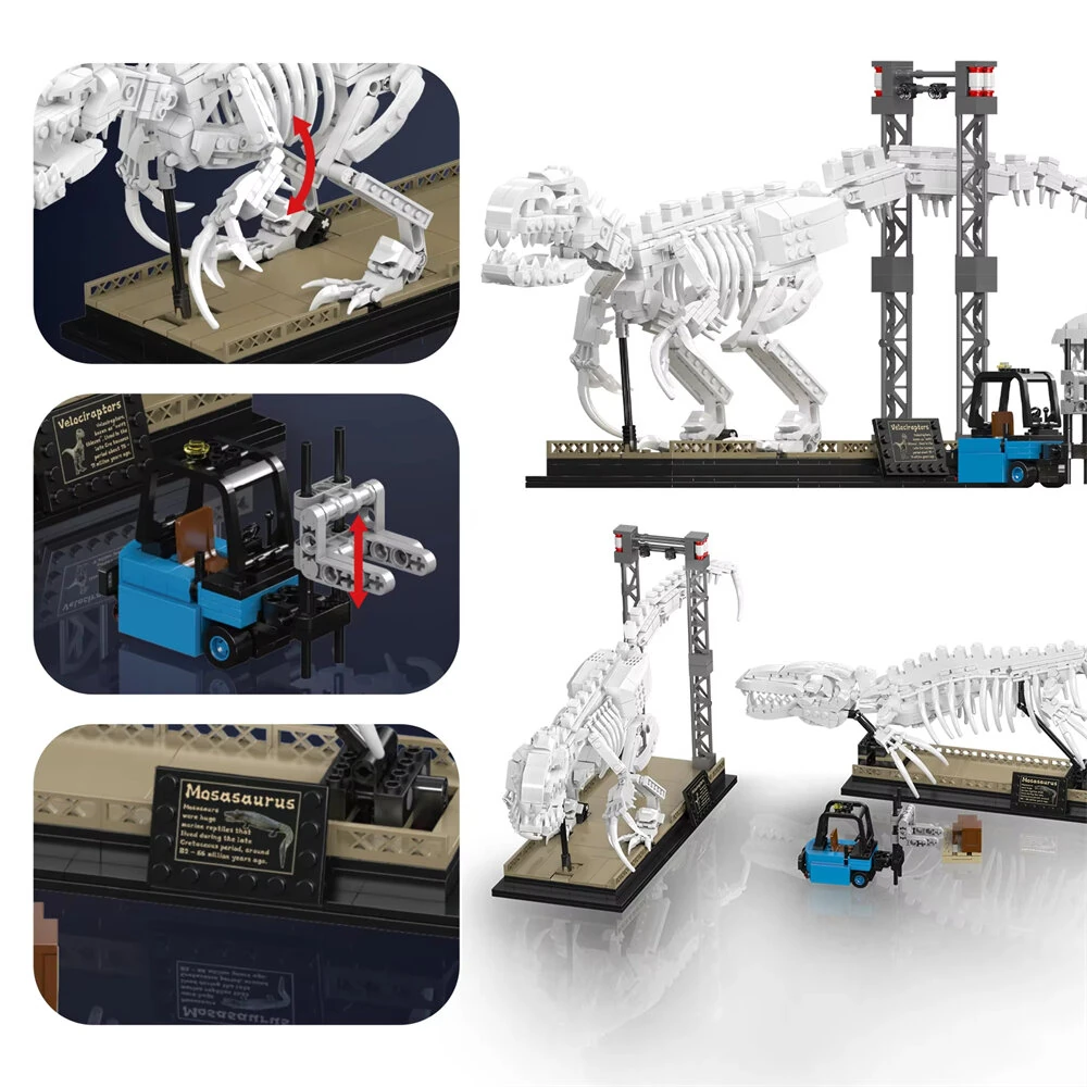 Mould King 29005 Jurassic World Velociraptor Dinosaur Fossil Model Building Blocks Assembly Kit Brick Educational Toy Children Gift — view 4