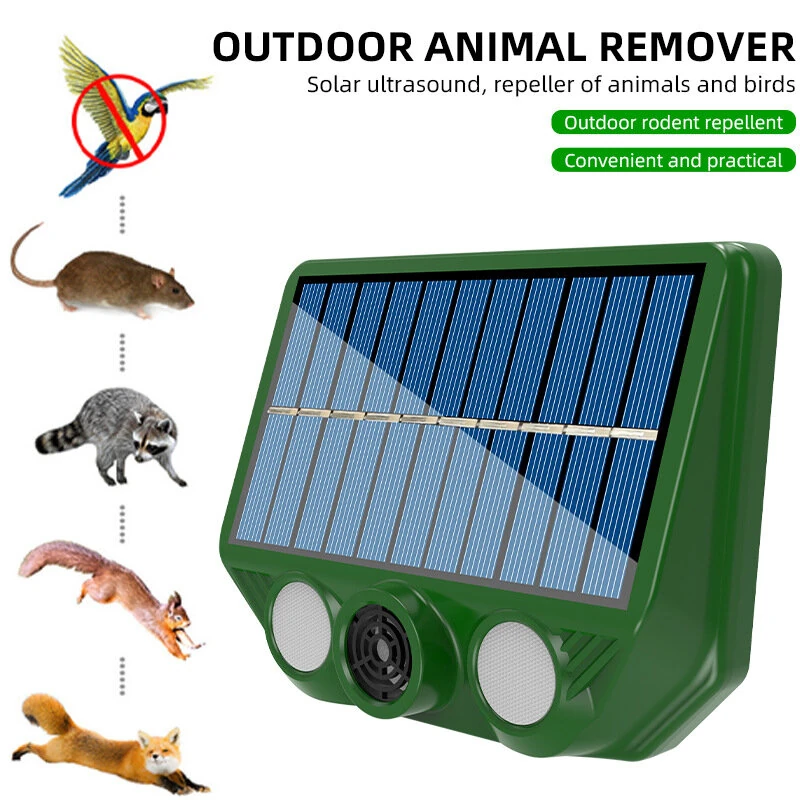 Mouse Repeller Solar Powered Courtyard Balcony Household Ultrasonic Animal Repeller Bird Repeller Household Ultrasonic Animal Repeller — Mouse