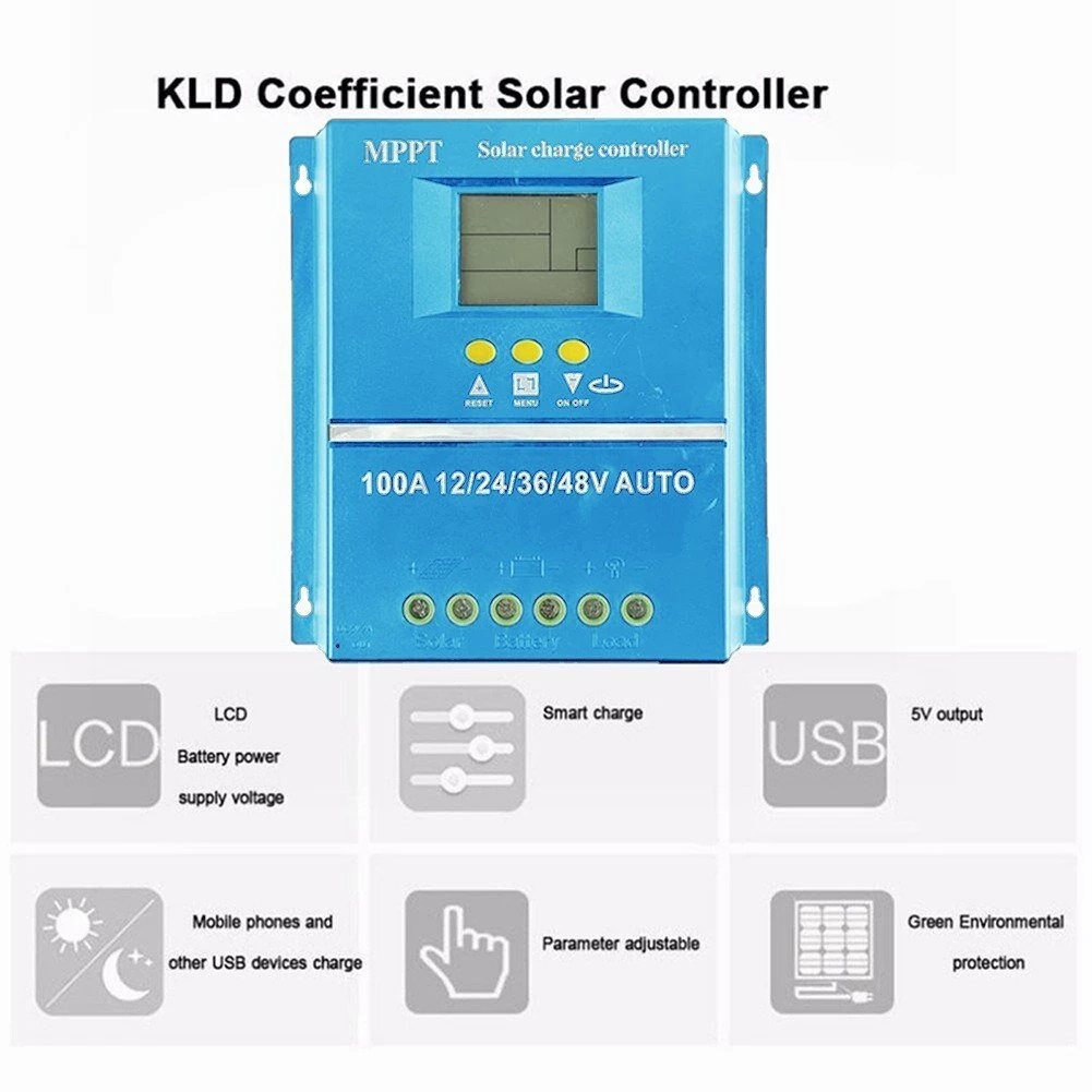 MPPT Solar Controller 12/24/36/48V Automatic Identification Intelligent Photovoltaic System Solar Charging Controller — view 7
