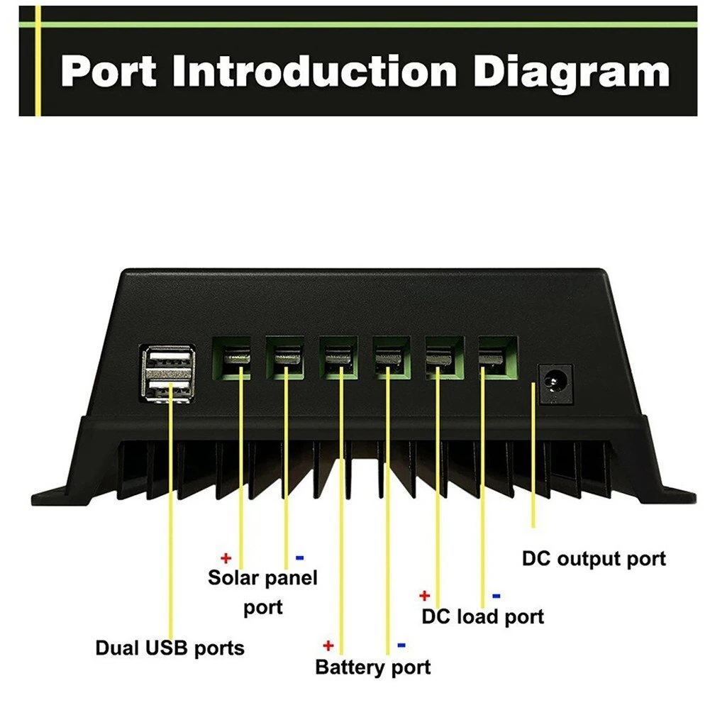MPPT Solar Controller 12/24/36/48V Automatic Identification Intelligent Photovoltaic System Solar Charging Controller — view 8