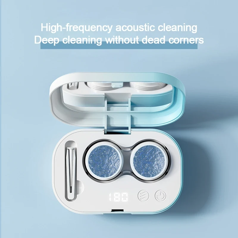Mugle Mini Ultrasonic Electric Cleaner with Digital Display 4 Gears Time Setting Automatic Intelligent Sterilization And Cleaning Of Cosmetic — view 4
