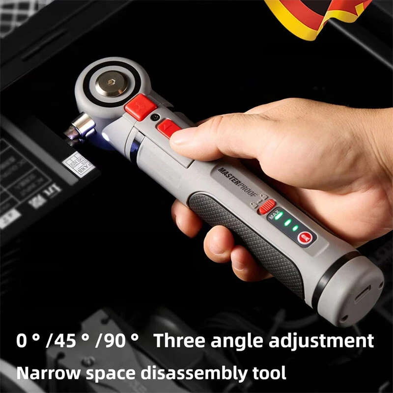 Multi Angle Electric Screwdriver 4V Lithium Battery Compact Design 3 Torque Settings LED Lights Fast Charging Rechargeable Professional Tool — view 4