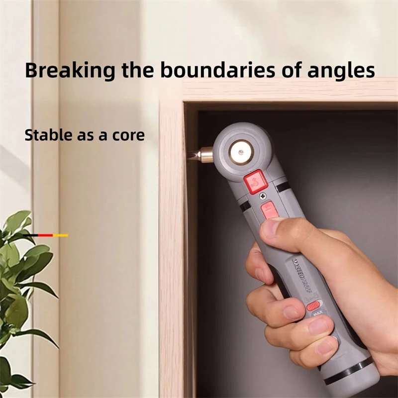 Multi Angle Electric Screwdriver 4V Lithium Battery Compact Design 3 Torque Settings LED Lights Fast Charging Rechargeable Professional Tool — view 6