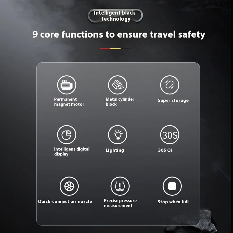 Multi-Function 120Psi Cordless Handheld Air Pump Portable Tire Inflator For Car Bicycle Motorcycle Tires Ball USB Charging With LCD Display Pressure Gauge — view 3