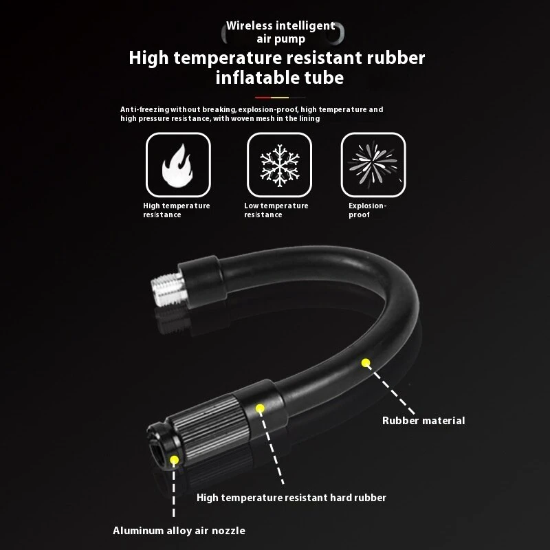 Multi-Function 120Psi Cordless Handheld Air Pump Portable Tire Inflator For Car Bicycle Motorcycle Tires Ball USB Charging With LCD Display Pressure Gauge — view 5