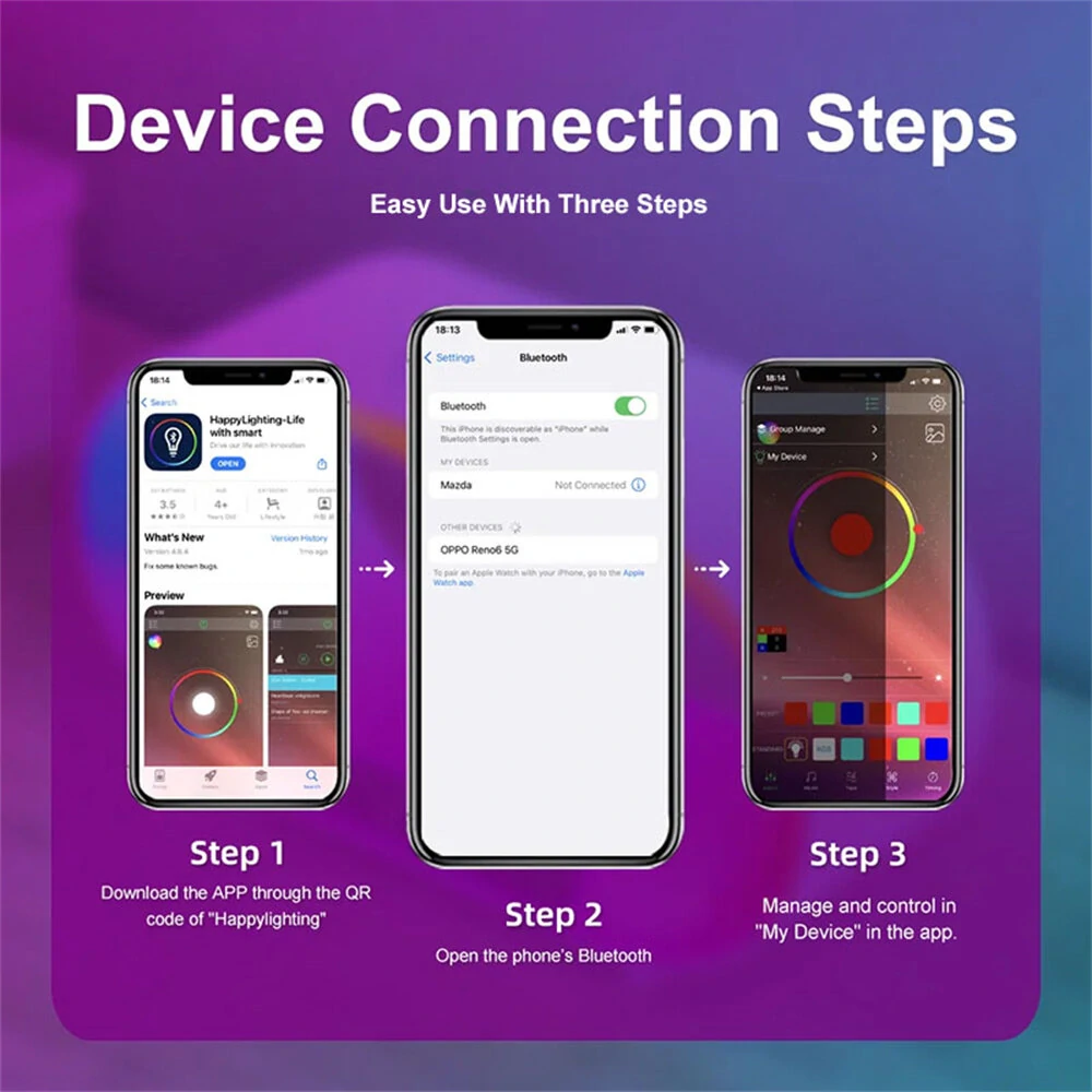 Multi-function 3 In 1 LED Night Light APP Control RGB Atmosphere Desk Lamp Smart Multifunctional Wireless Charger Alarm Clock — view 8