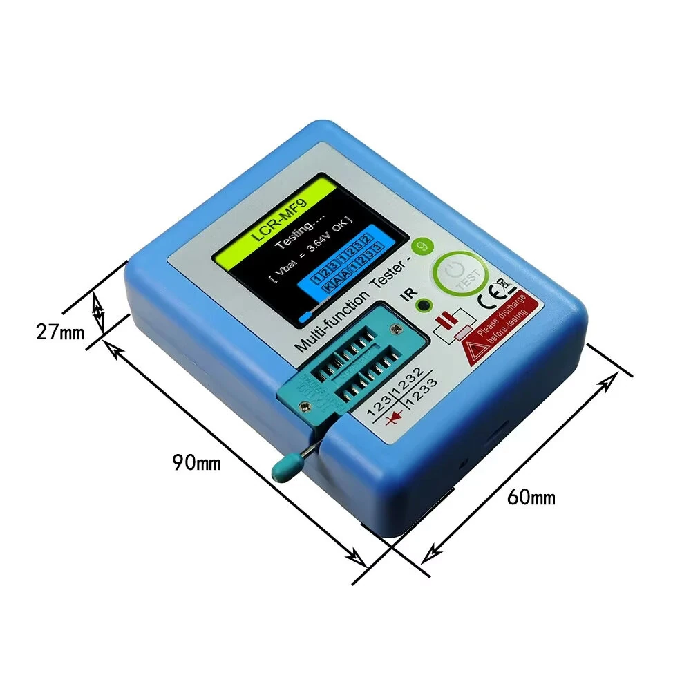 Multi-function LCR MF9 Transistor Tester TFT Diode Triode Capacitance Meter LCR ESR NPN PNP MOSFET IR Tester for Testing — view 5