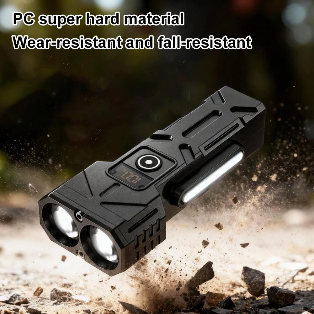 Multi-functional Digital Display Bicycle Headlight Waterproof Super Bright Flashlight for Outdoor Night Riding Hiking Camping — view 8
