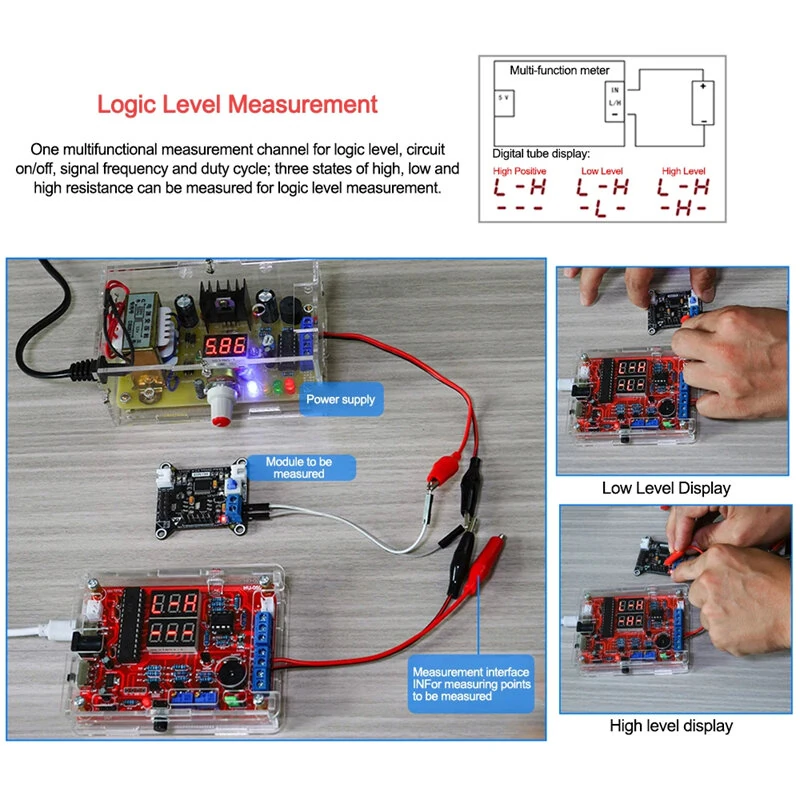 Multi-functional Instrument Kit USB Power Supply 5V Voltage Current Measurement Signal Generator Frequency Duty Cycle Detection Temperature Sensor DIY Electronics — view 5