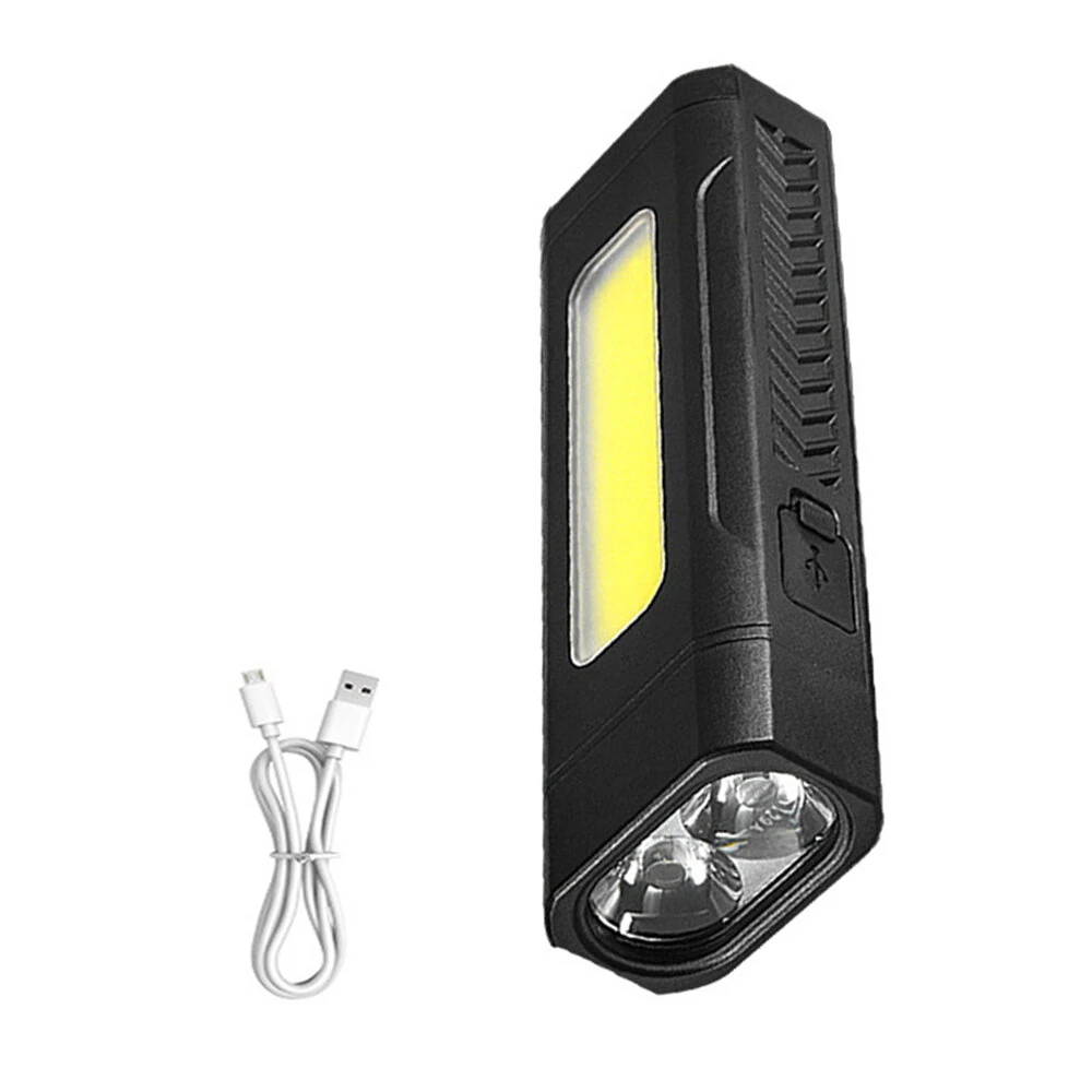 Multi-Functional Strong LED Flashlight With COB Side Light Portable USB Rechargeable Mini Torch Super Bright Cycling Bike Head Light Outdoor Hiking Camping Lamp — view 2