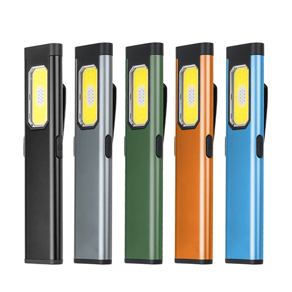 Multi-functional Super Bright LED Mini Flashlight Dual Source USB Rechargeable Work Lamp High Brightness For Camping Hiking Magnetic Back Clip Light for Work Emergency — view 2