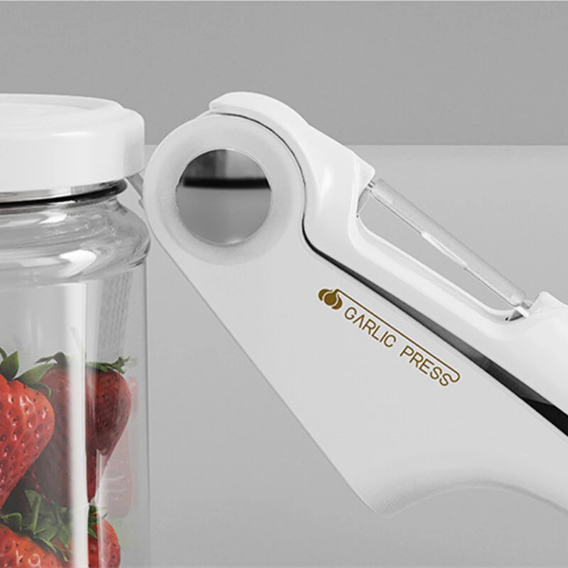 Multifunctional 3 In 1 Garlic Press Portable Manual Operation Mincer Garlic Slicer Environmentally Friendly Material Can Opener — view 10