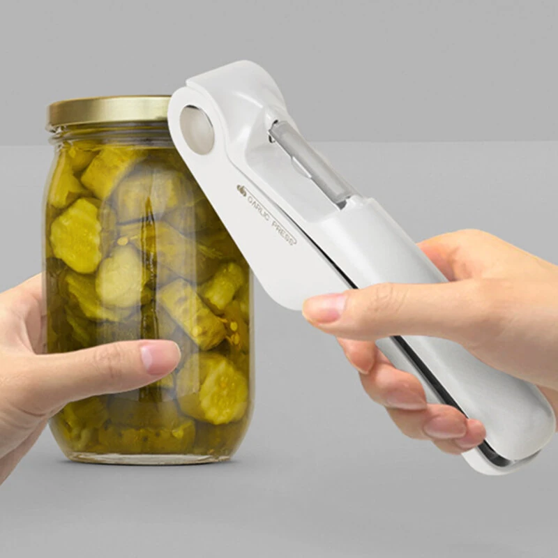 Multifunctional 3 In 1 Garlic Press Portable Manual Operation Mincer Garlic Slicer Environmentally Friendly Material Can Opener — view 9