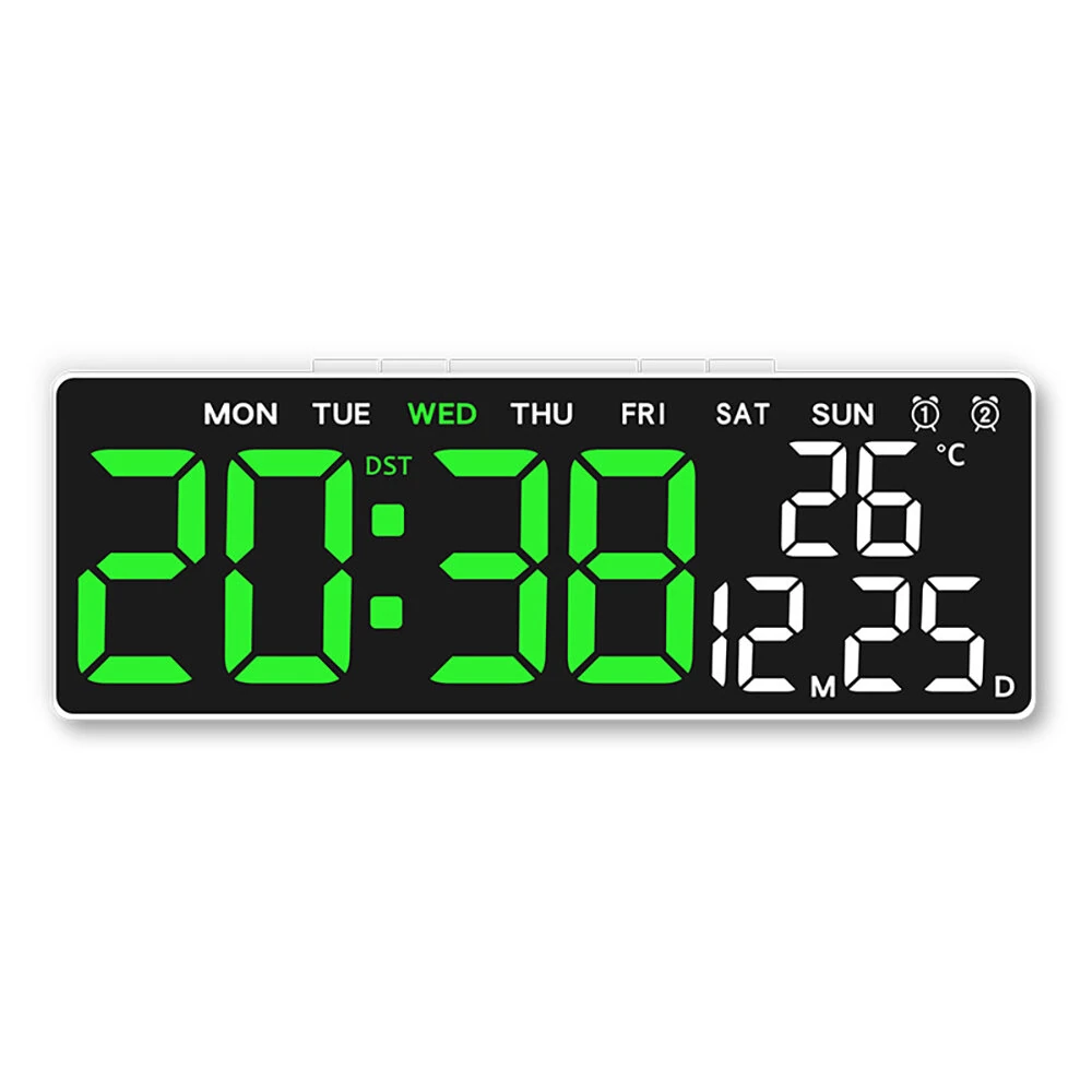 Multifunctional Clock Electronic Clock Simple LED Digital Clock USB Output Bedside Alarm Clock with 3 Level Adjustable Brightness — view 7