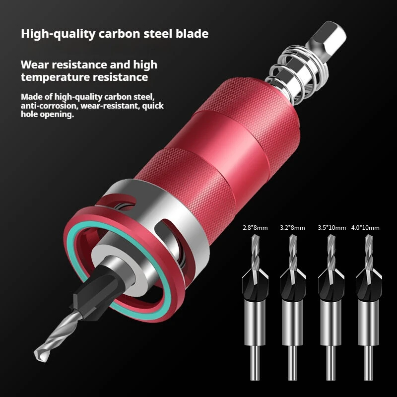 Multifunctional Countersink Drill Bits Adjustable Depth Aluminum Limit Ring High Precision Carbon Steel Bits Woodworking Tools 4 Sizes Drill Bits — view 5