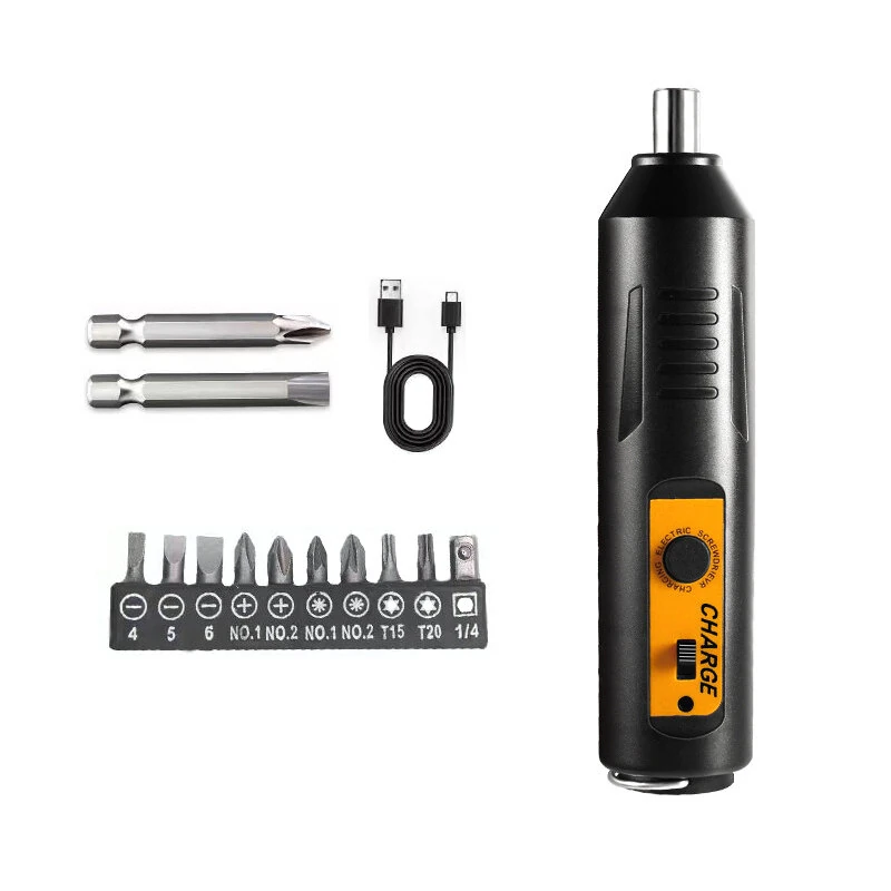 Multifunctional Electric Screwdriver USB Charging 3.6V Lithium Battery High Torque Magnetic Bit Portable Compact Design Aluminum Alloy for Electronics Repair Home Appliances — Pricio