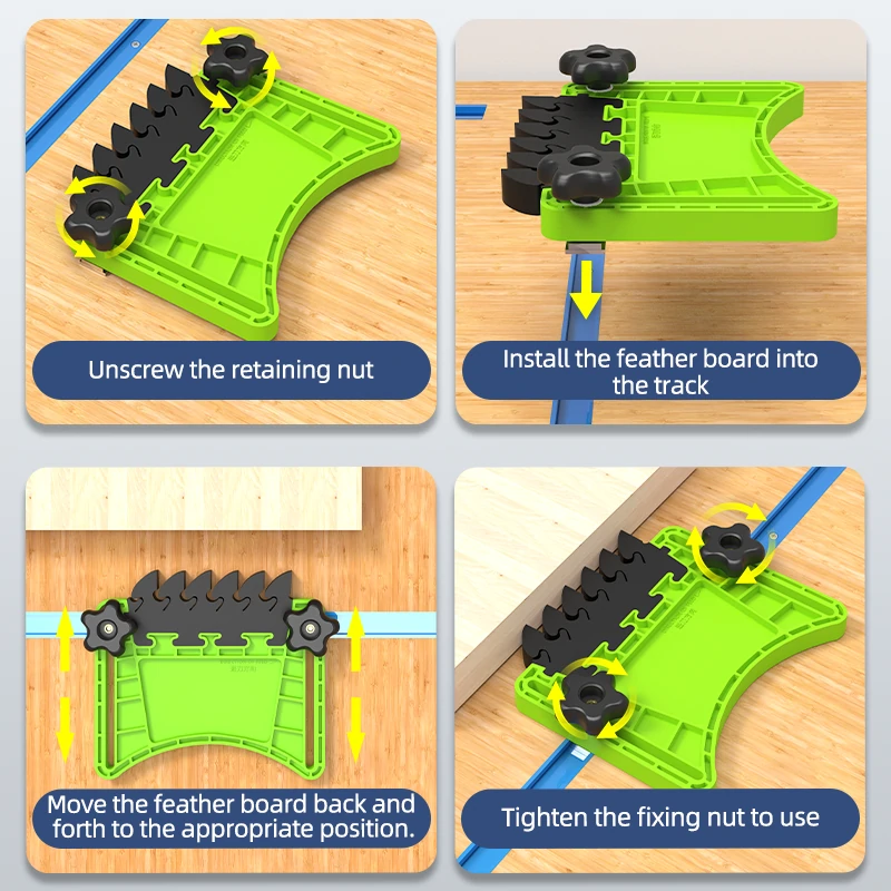 Multifunctional Feather Board with Enhanced Friction Baffle for Stable Secure Non-Slip Woodworking Operations Complete Set — view 5