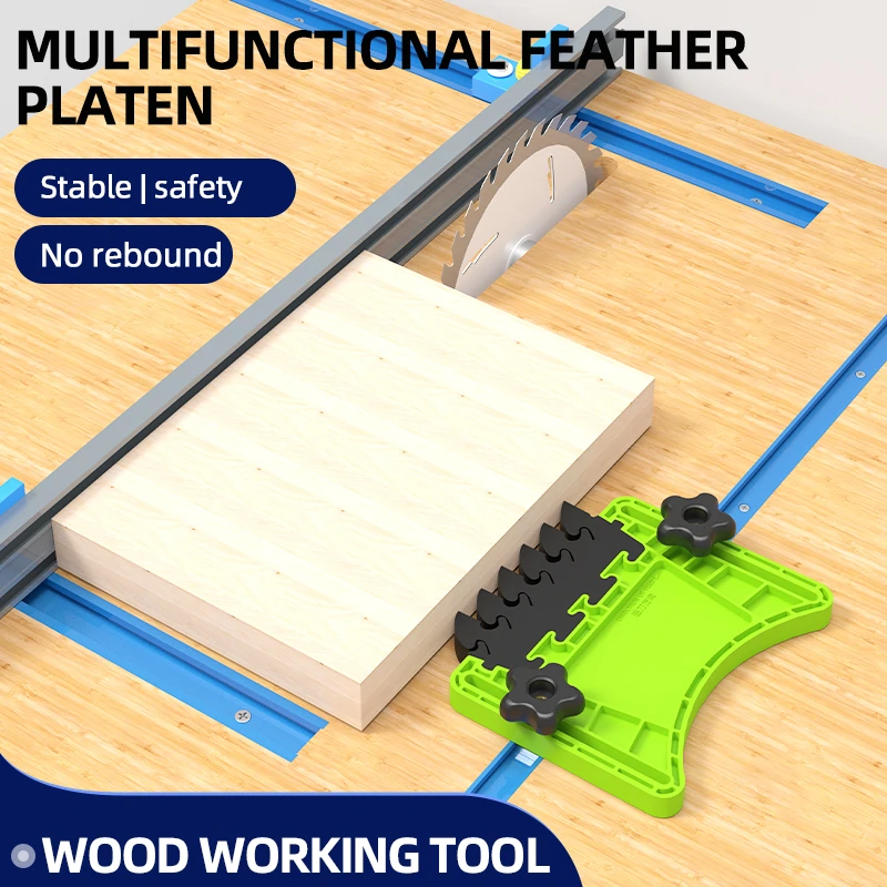 Multifunctional Feather Board with Enhanced Friction Baffle for Stable Secure Non-Slip Woodworking Operations Complete Set — view 6