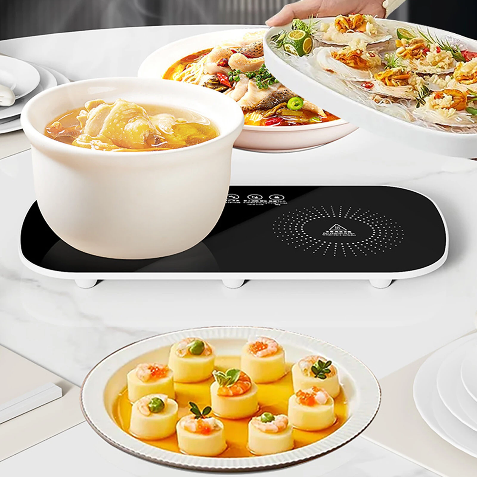 Multifunctional Intelligent Constant Temperature Food Warming Board Household Dining Table Insulation Board Food Warmer — view 6