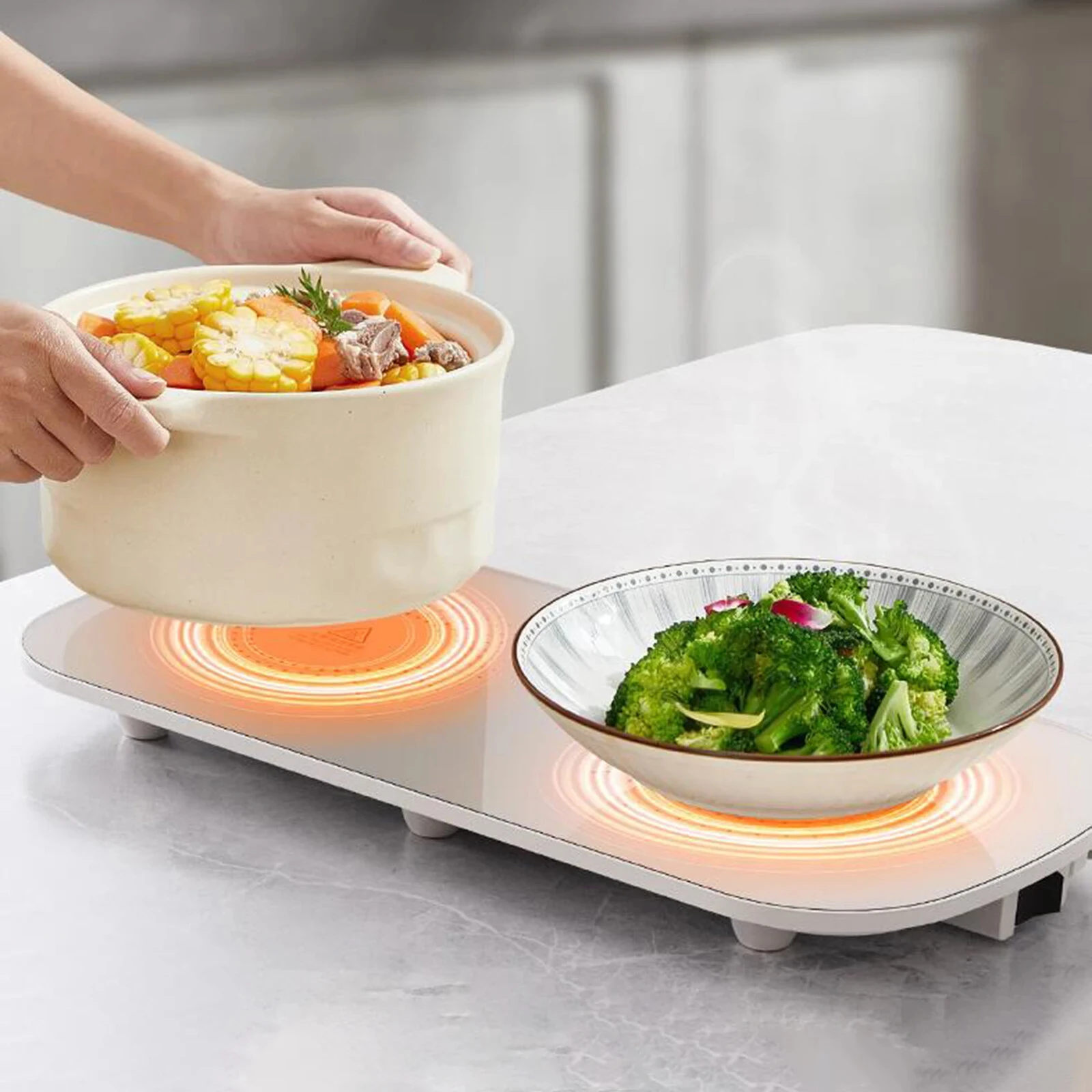 Multifunctional Intelligent Constant Temperature Food Warming Board Household Dining Table Insulation Board Food Warmer — view 8