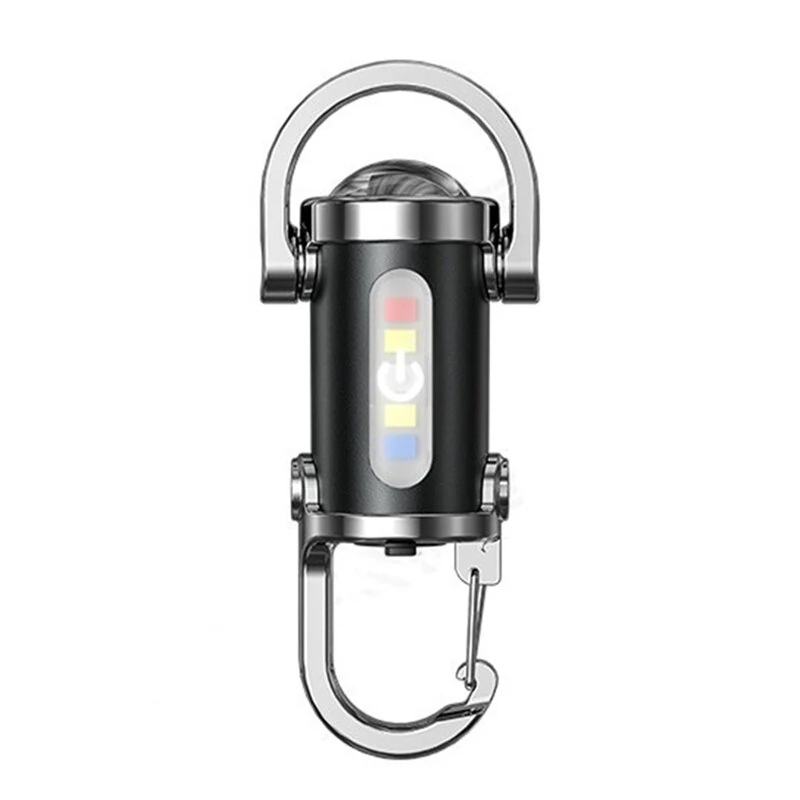 Multifunctional Mini LED Keychain Flashlight with UV Light USB Rechargeable Waterproof LED Keyring Practical Inspection Work Light Outdoor Activities Key Chain Light — view 2