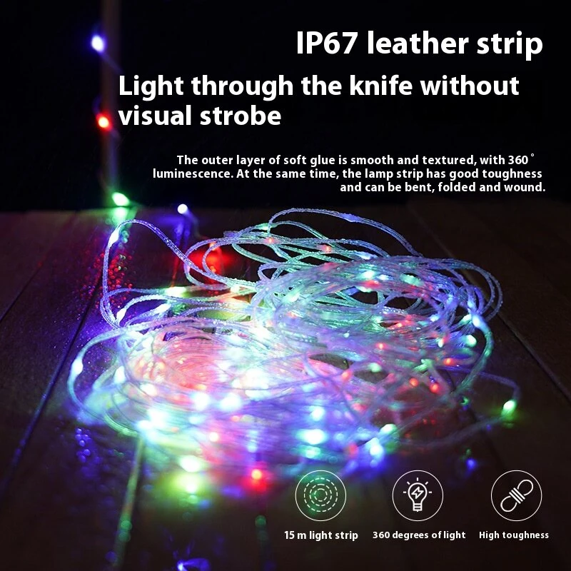 Multifunctional Tent-Shaped LED Lantern With Retractable 10m/15m String Lights Built-in XTE Spotlight Rechargeable Portable Camping & Emergency Light — view 5