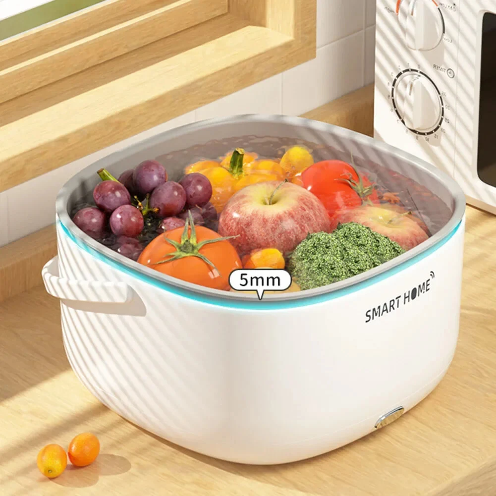 Multifunctional Ultrasonic Vegetable Cleaning Machine Household Food Removal Pesticide Residue Cleaning Machine Kitchen Fruit Dirt Cleaning Cleaning Basket — view 8